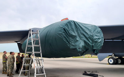 New B-52 engine cover prototype testing protects Minot’s bomber fleet